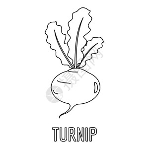 凉拌菜根turnip图标网络的矢量图标大纲插标大纲样式插画