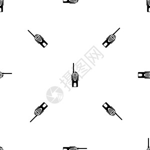 无线电对讲机黑白背景矢量设计元素图片