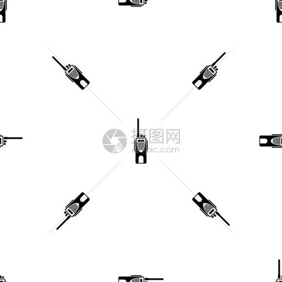 无线电对讲机黑白背景矢量设计元素图片