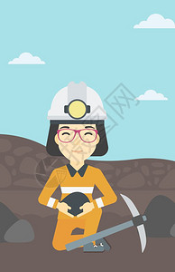 煤矿开采女矿工图片