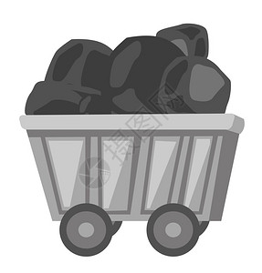 澳矿煤矿车炭传动卡通插图煤矿传动卡通插图插画