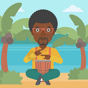 插画  |沙滩上演奏手鼓的音乐家302091941插画  |卡通女孩穿着泳衣在