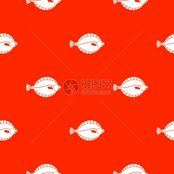 橙色矢量鱼类图案图片