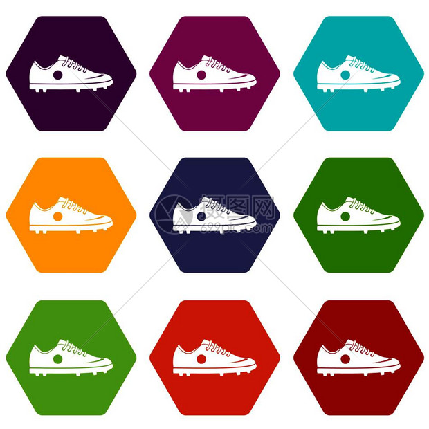 彩色球鞋图标矢量设计元素图片