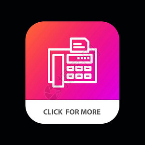 传真电话打字机传真移动应用程序按钮图片