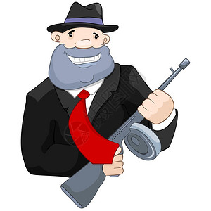 人监控与白背景隔离的男犯罪矢量eps10插画