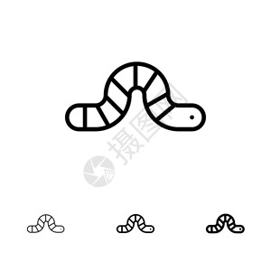插画  |                         动物虫昆蛇粗黑线和