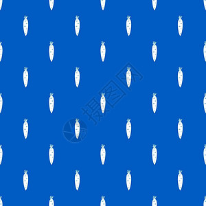 美食墙纸胡萝卜蓝色无缝图案矢量设计元素插画