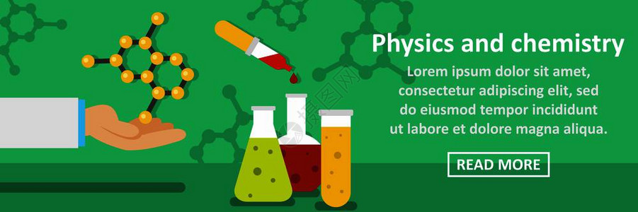 物理学和化学横幅概念图片