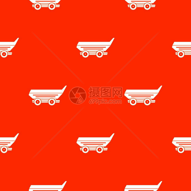 橙色背景拖车设计几何图示图片