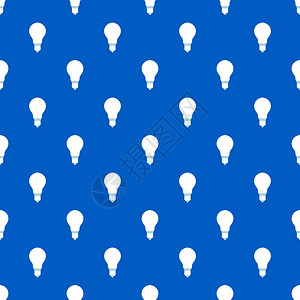 灯泡无缝蓝色图案矢量设计元素图片