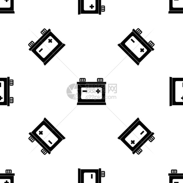 黑色汽车电池几何图解图片