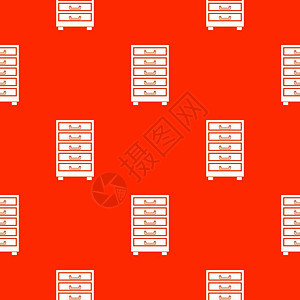柜子无缝红色图案矢量设计元素图片
