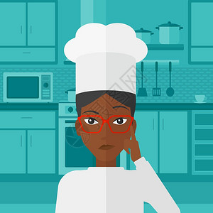 身着制服的非裔女厨师图片