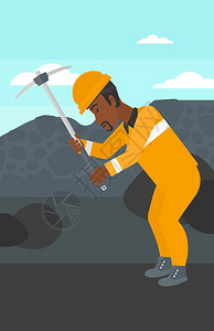 一名挖煤的非裔矿工图片