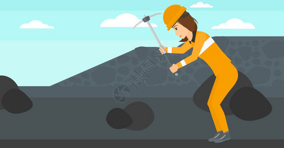 挖煤的女矿工图片