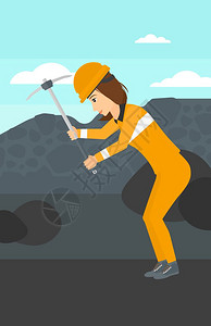 一名挖煤的女矿工图片