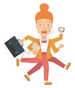 忙碌的工人插画