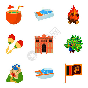 图标组成的漫画集用于在白色背景上孤立的网络导游图标集漫画风格插画