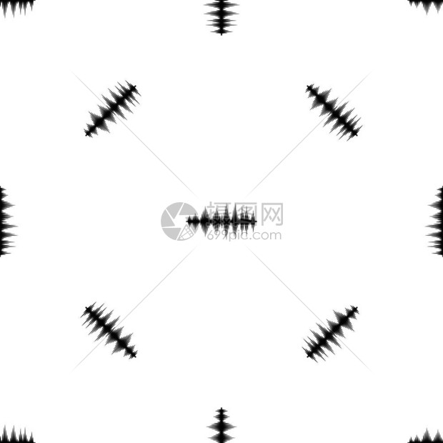 音量数字平衡器无缝黑色图案矢量设计元素图片