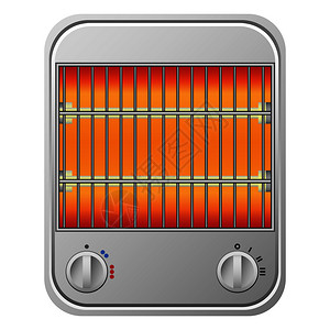 小型取暖设备暖气矢量图图片