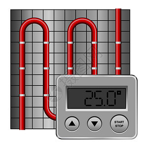 数字加热器模型矢量图图片