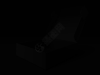 黑容器框空开放的黑暗套件模板立方体包和盒式模型礼品纸板包或化妆展示黑色包装3d现实的矢量说明空开放的黑暗套件模板立方体包和盒式模图片