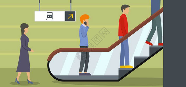 电梯与步梯图片