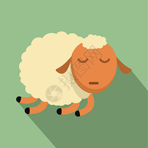男性女性图标沉睡绵羊图标用于网络设计的沉睡绵羊病媒图标的平面示板