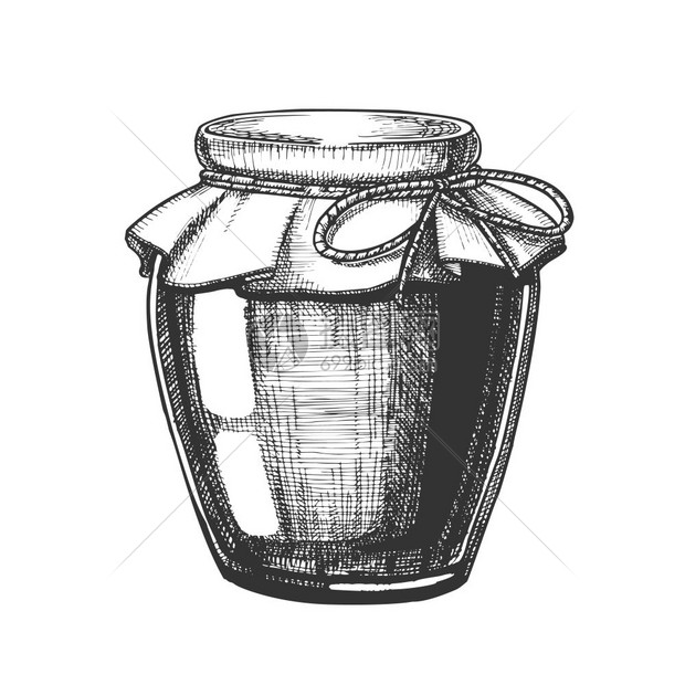 手绘密封的罐子矢量设计元素