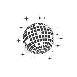 背景舞disco舞球矢量图标插设计模板插画
