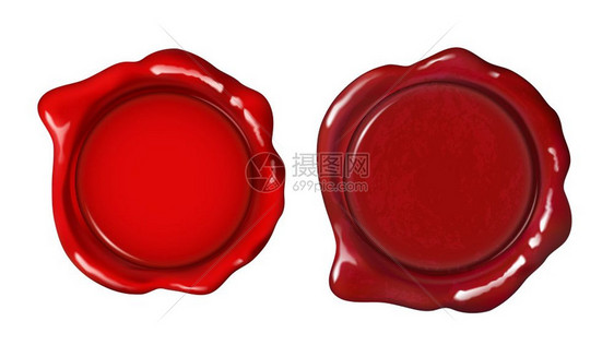 带有复制空间向量的圆形红蜡封条空白圆蜡印章标签装饰和保证公文或正式件原模板符合实际的3d插图带有复制空间向量的圆红蜡封条图片