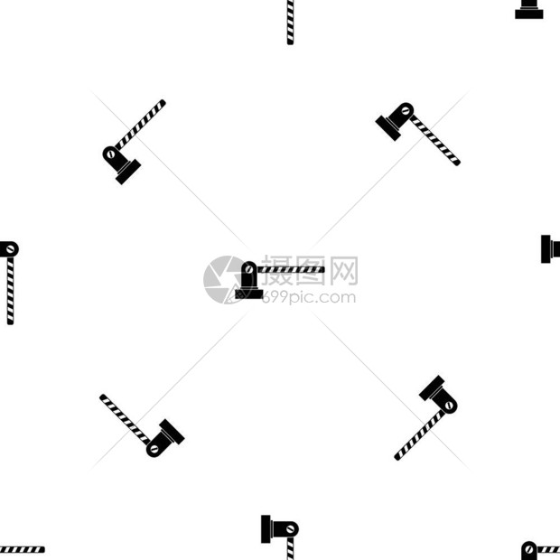 白色背景黑色停车屏障图示图片