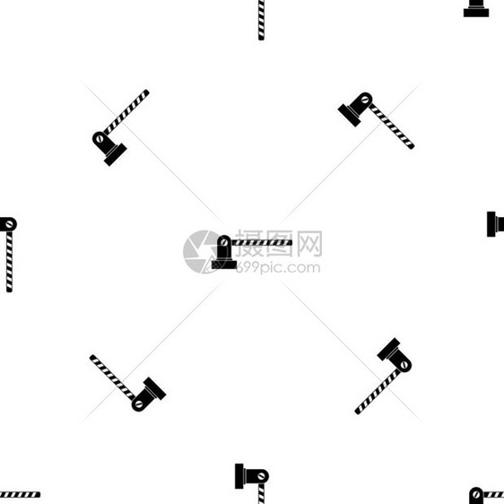 白色背景黑色停车屏障图示图片