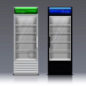 用于饮料病媒模板的超市冰箱设备用于超市的冰箱设备用于饮料和食品插图的电器冻结用于饮料和食品插图的现代商业冰箱展示图片