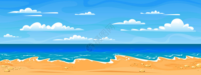 海滨景观夏日阳光沙滩海滩度假背景图片