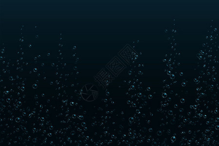 水下气泡背景矢量设计元素图片