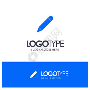 书写success铅笔书写蓝色固态标志并贴签插画