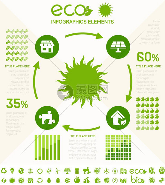 显示任何的机会矢量说明生态信息模板图片