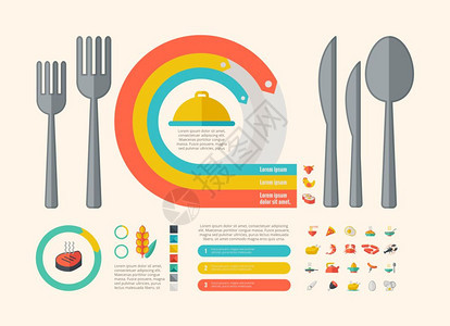 食物信息模板矢量可定制元素背景图片