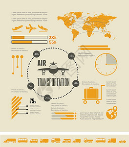 运输信息图模板的矢量元素运输信息图片