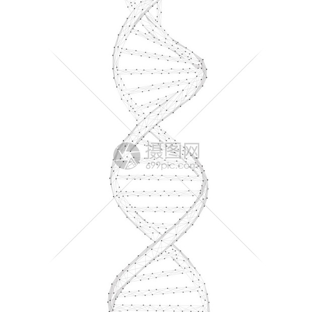 dna核糖酸链螺旋健康医药化学生物技术数据转移和dna分子结构概念低多元设计dna链矢量说明图片