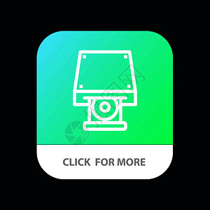 dvcrom数据存储磁盘rom移动应用程序按钮机器人和ios线型图片