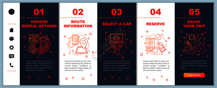 汽车文字图片排版汽车响应智能电话汽车租赁服务插画
