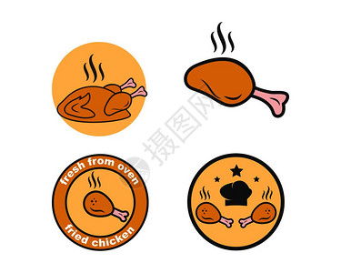 炸鸡插画