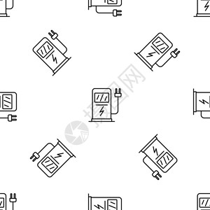 电动汽车补给站重复网络设计图图片