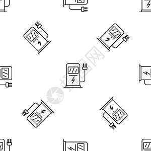 电动汽车补给站重复网络设计图图片