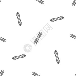 任滑雪板无缝图案矢量设计元素图片