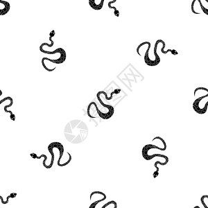 黑色斑蛇无缝图案矢量设计元素图片