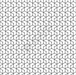 无尽的深渊六边形无缝模式单色几何多边形阵列点六边几何线无尽织物或